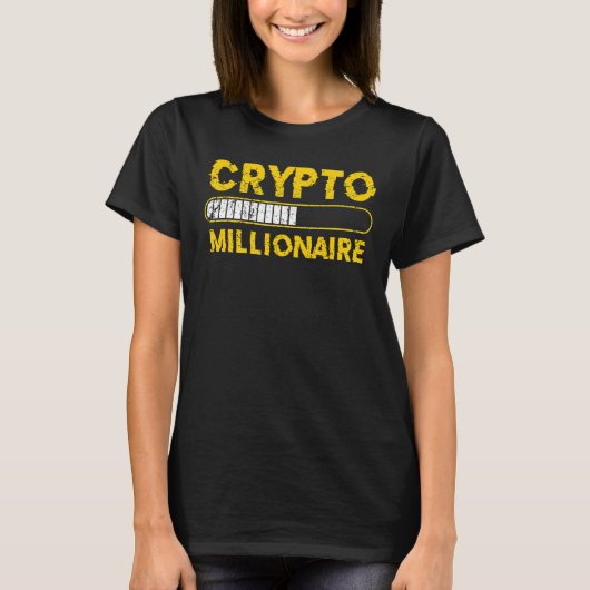 Crypto Millionaire Loading Bitcoin T-shirt (Voorkant)