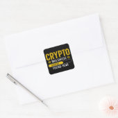 Crypto Millionaire Loading Bitcoin Vierkante Sticker (Envelop)