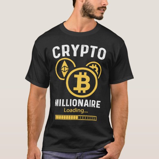 Crypto Millionaire Loading  Crypto Cryptocurrency T-shirt (Voorkant)