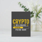 Crypto Millionaire Loading Crypto Currency Postcar Briefkaart (Staand voorkant)