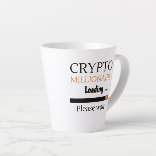Crypto Millionaire Loading funny trading nft Latte Mok (Rechterhoek)