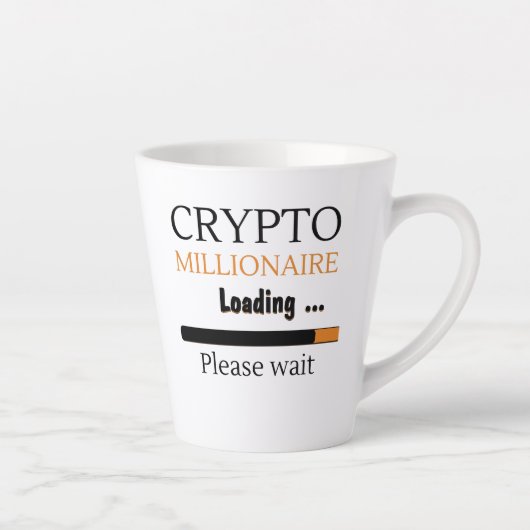 Crypto Millionaire Loading funny trading nft Latte Mok (Rechts)