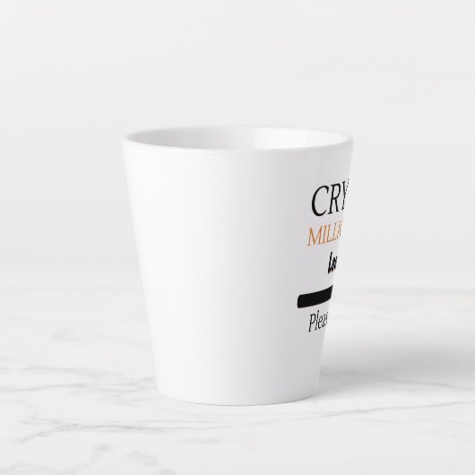 Crypto Millionaire Loading funny trading nft Latte Mok (Voorkant)