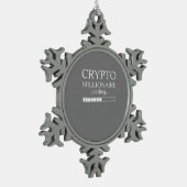 Crypto Millionaire Loading Grappig trading nft Tin Sneeuwvlok Ornament (Links)