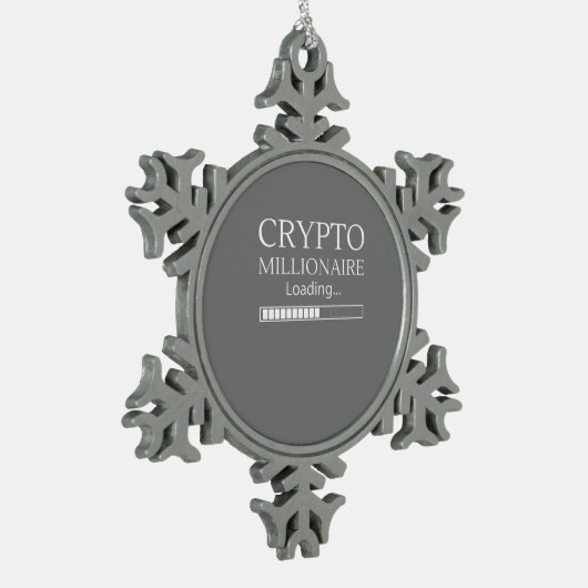 Crypto Millionaire Loading Grappig trading nft Tin Sneeuwvlok Ornament (Links)