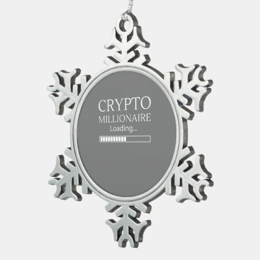 Crypto Millionaire Loading Grappig trading nft Tin Sneeuwvlok Ornament (Rechts)
