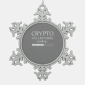 Crypto Millionaire Loading Grappig trading nft Tin Sneeuwvlok Ornament (Voorkant)