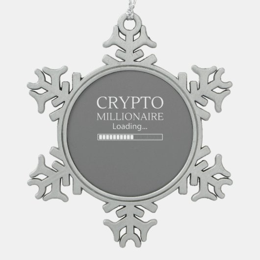 Crypto Millionaire Loading Grappig trading nft Tin Sneeuwvlok Ornament (Voorkant)