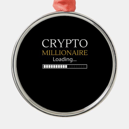 Crypto Millionaire Loading grappige muntgeldhandel Metalen Ornament (Voorkant)