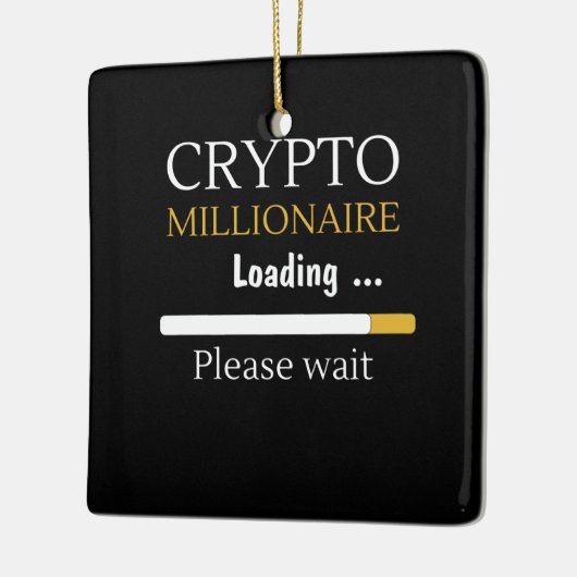 Crypto Millionaire Loading grappige online handel Keramisch Ornament (Links)
