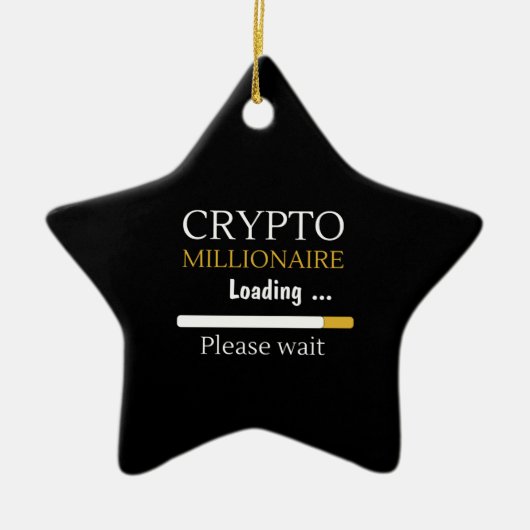 Crypto Millionaire Loading grappige online handel Keramisch Ornament (Voorkant)