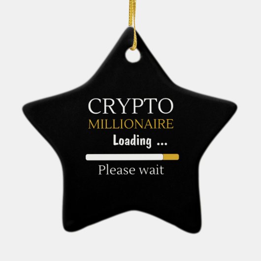 Crypto Millionaire Loading grappige online handel Keramisch Ornament (Achterkant)