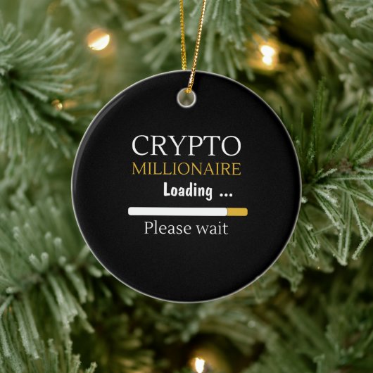 Crypto Millionaire Loading grappige online handel Keramisch Ornament (Boom)