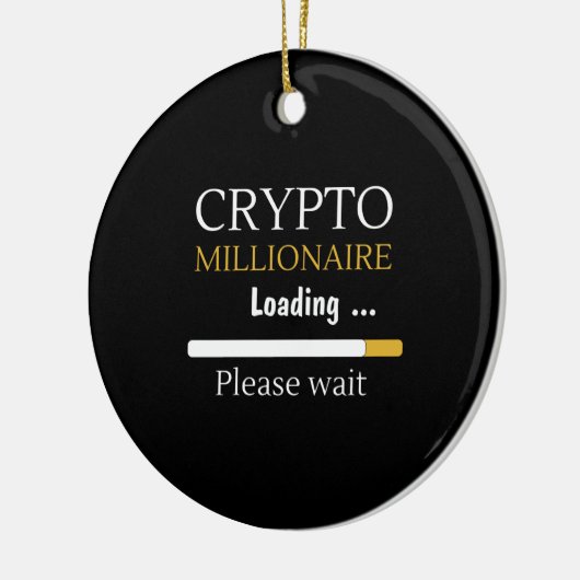 Crypto Millionaire Loading grappige online handel Keramisch Ornament (Links)