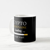 Crypto Millionaire Loading grappige online handel Koffiemok (Voorkant links)