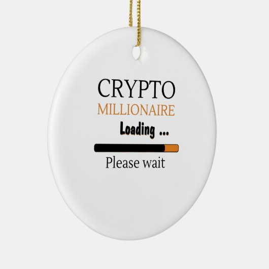 Crypto Millionaire Loading grappige trading nft Keramisch Ornament (Rechts)