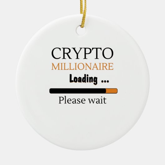 Crypto Millionaire Loading grappige trading nft Keramisch Ornament (Voorkant)