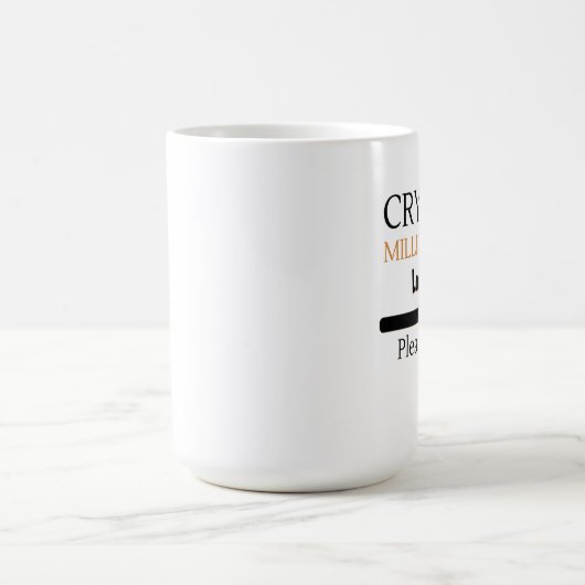 Crypto Millionaire Loading grappige trading nft Koffiemok (Center)