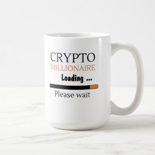 Crypto Millionaire Loading grappige trading nft Koffiemok