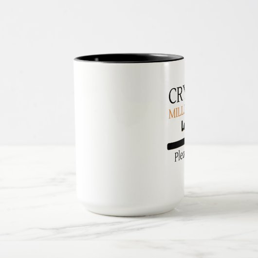 Crypto Millionaire Loading grappige trading nft Mok (Midden)