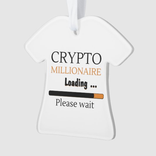 Crypto Millionaire Loading grappige trading nft Ornament (voorkant)