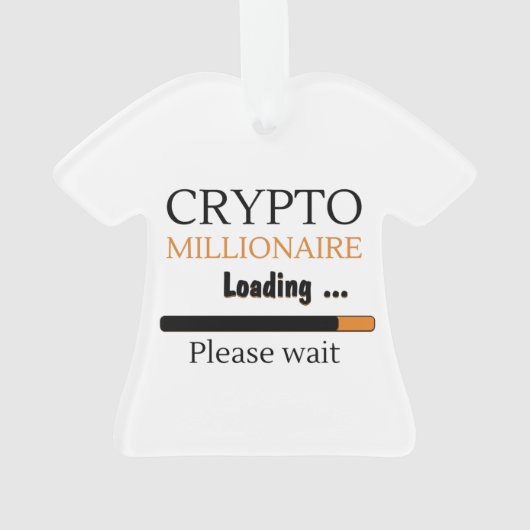 Crypto Millionaire Loading grappige trading nft Ornament (achterkant)