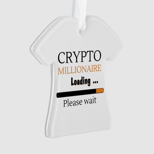 Crypto Millionaire Loading grappige trading nft Ornament (voorkant)