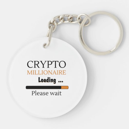 Crypto Millionaire Loading grappige trading nft Sleutelhanger (Achterkant)