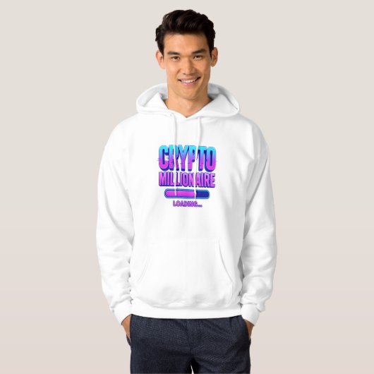 Crypto Millionaire Loading | Neon digitale valuta Hoodie (Voorkant volledig)