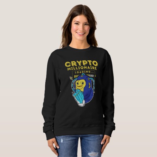 Crypto Millionaire Loading Premium Trui (Voorkant volledig)