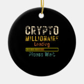 Crypto Millionaire Loading retro  Keramisch Ornament (Voorkant)