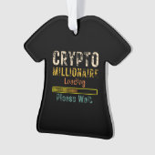 Crypto Millionaire Loading retro  Ornament (voorkant)