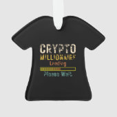 Crypto Millionaire Loading retro Ornament (achterkant)