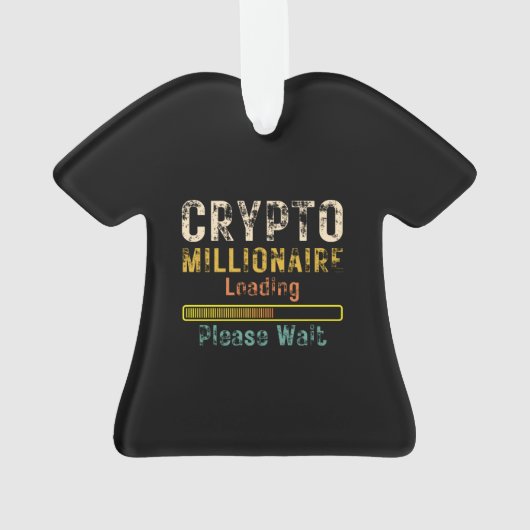 Crypto Millionaire Loading retro  Ornament (achterkant)