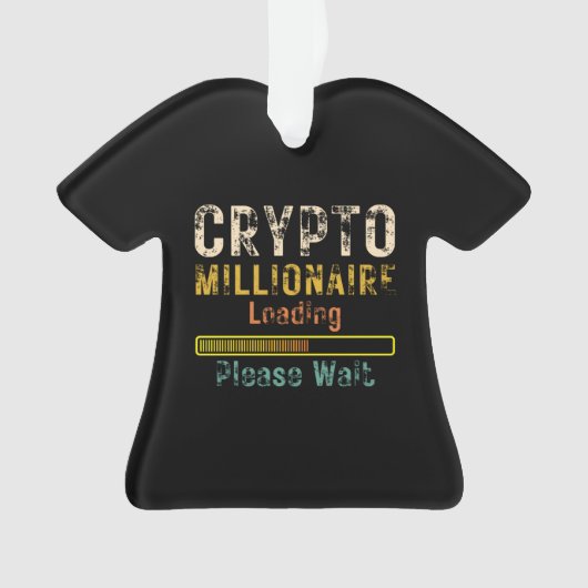 Crypto Millionaire Loading retro Ornament (voorkant)