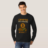 Crypto Millionaire Loading Stack Cash Bitcoin Desi T-shirt (Voorkant volledig)