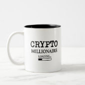 Crypto Millionaire Loading Tweekleurige Koffiemok (Links)