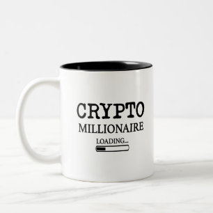 Crypto Millionaire Loading Tweekleurige Koffiemok