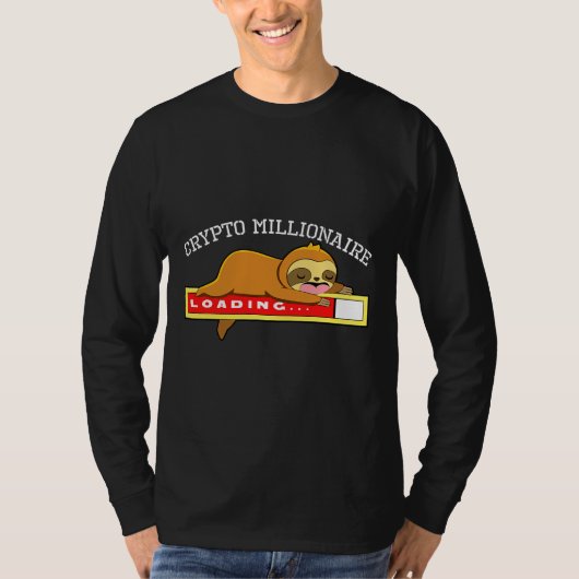 Crypto Millionaire Sloth Bitcoin 31 T-shirt (Voorkant)