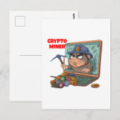 Crypto Miner Briefkaart (Voorkant / Achterkant)