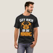 Crypto Miner Cryptocurrency Blockchain Technologie T-shirt (Voorkant volledig)