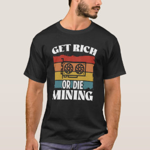 Crypto Miner Cryptocurrency Blockchain Technologie T-shirt