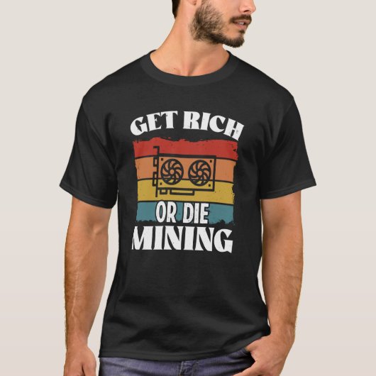 Crypto Miner Cryptocurrency Blockchain Technologie T-shirt (Voorkant)