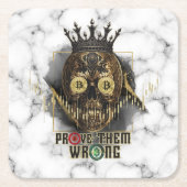 Crypto Motivation | Bitcoin | Prove them wrong Kartonnen Onderzetters (Voorkant)