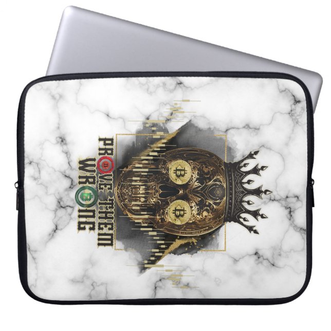 Crypto Motivation | Bitcoin | Prove them wrong  Laptop Sleeve (Voorkant)