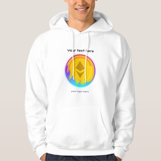 crypto munt bewerkbare quote hoodie (Voorkant)