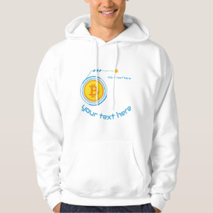crypto munt bewerkbare quote hoodie
