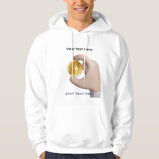 crypto munt bewerkbare quote hoodie (Voorkant)