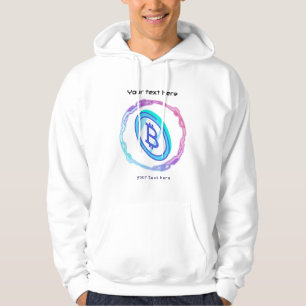 crypto munt bewerkbare quote hoodie