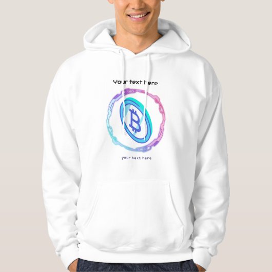 crypto munt bewerkbare quote hoodie (Voorkant)